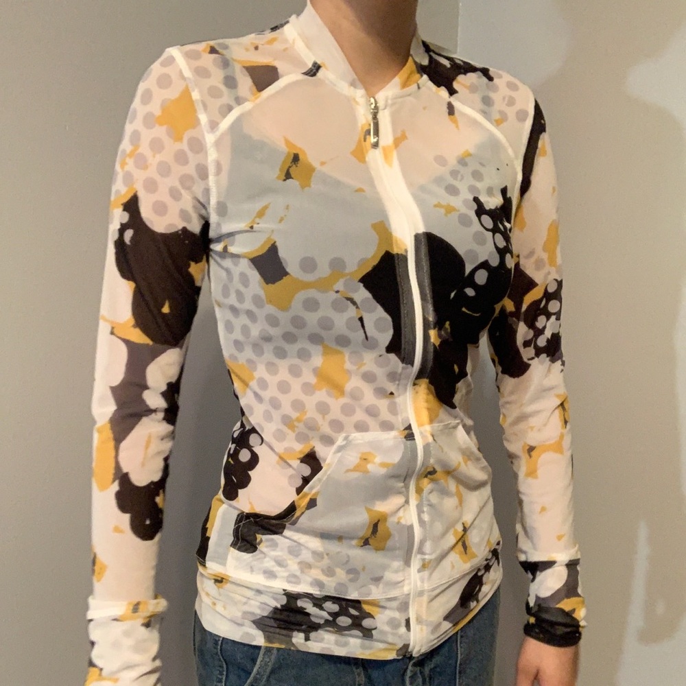 ANATOMIE Print Zip Up Front Lightweight Mesh